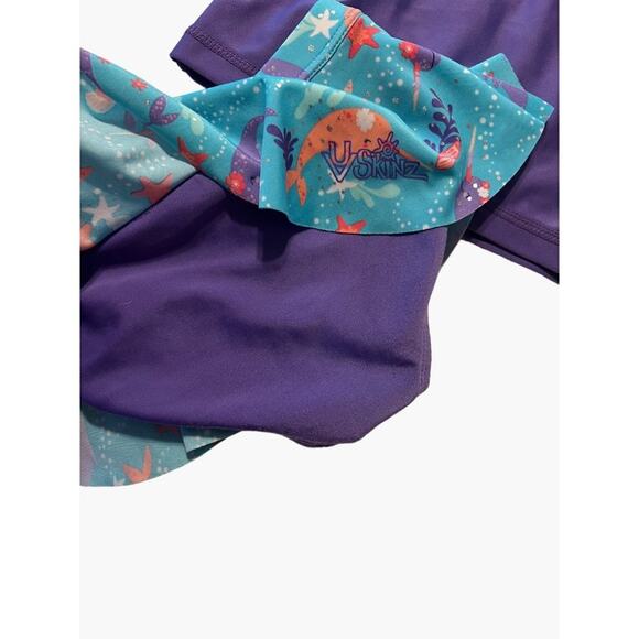 UV Skinz Toddler Girl Size 2 Rash Guard Swim Set with Hat Good used condition Pu - Picture 9 of 10